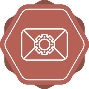 Zarf web simgesi, basit illüstrasyon