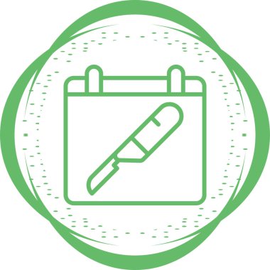 Takvim ve zamanlama simgesi satır biçimi