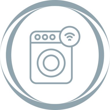 Çamaşır makinesi. Web simgesi basit illüstrasyon