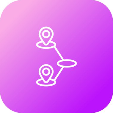 Seyahat Haritalama simgesi vektör çizimi 