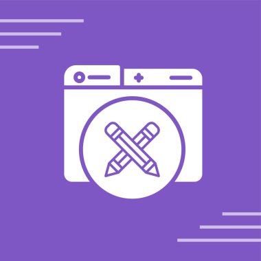 Beyaz Arkaplanda Araç Simgesi ve Vektör Resmini Düzenle 