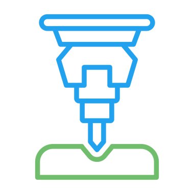 Kaya matkabı aracı simgesi, basit biçim