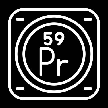 Kimyasal Element Web simgesi vektör çizimi