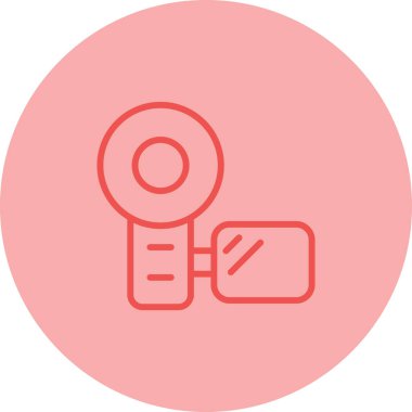 video kamera simgesi, vektör illüstrasyonu  