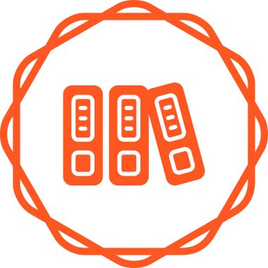 Belge Arşivleme Web simgesi vektör illüstrasyonu