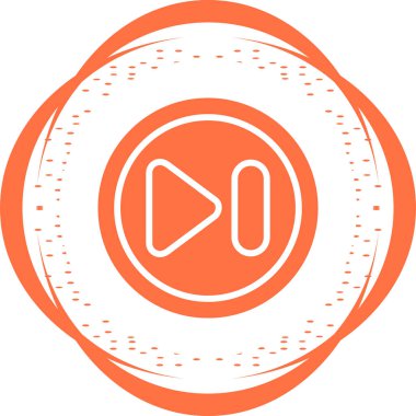 Sonraki Parça Düğmesi modern simgesinin vektör çizimi