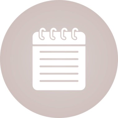 notepad simgesi, vektör illüstrasyonu basit tasarım