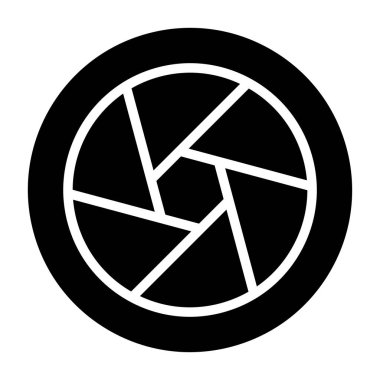 Fotoğraf Merceği simgesinin vektör illüstrasyonu