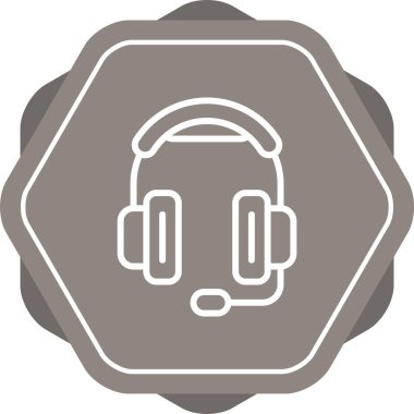 Stüdyo Kulaklıkları web simgesi, vektör illüstrasyonu
