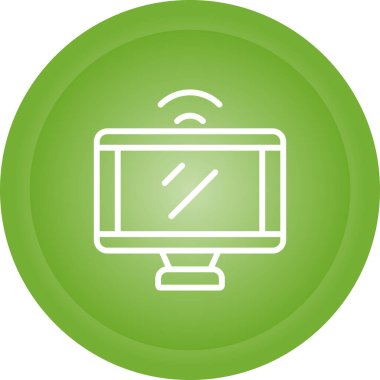 Monitör. Web simgesi basit illüstrasyon