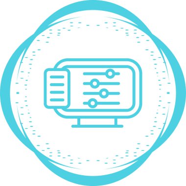 Masaüstü Bilgisayar Web simgesi vektör çizimi