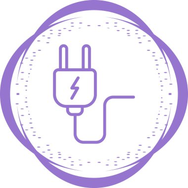 Güç Kablosu web simgesi, basit vektör illüstrasyonu 