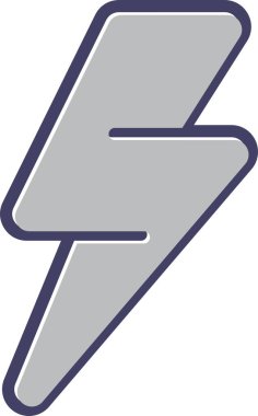 Şimşek Ağı simgesi. Basit resimleme  