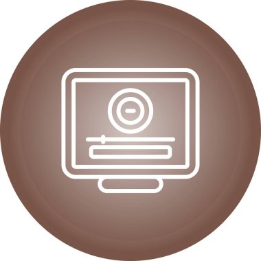 Masaüstü Bilgisayar Web simgesi vektör çizimi