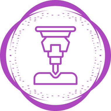 Kaya matkabı aracı simgesi, basit biçim