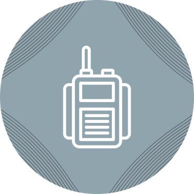 El kumandalı telsiz. Web simgesi vektör illüstrasyonu