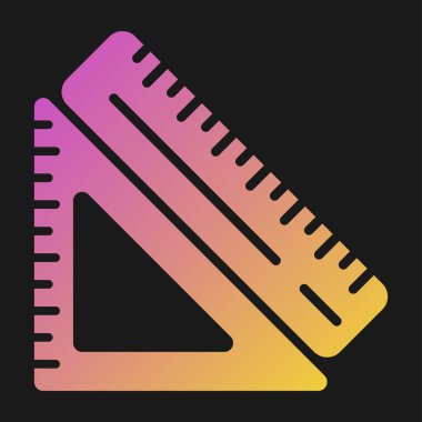 cetvel web simgesi basit illüstrasyon