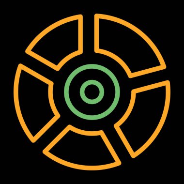 Pie Chart Simgesi modaya uygun düz stil. Web sitenizin tasarımı için grafik sembolü, logo, uygulama, UI. Vektör illüstrasyonu