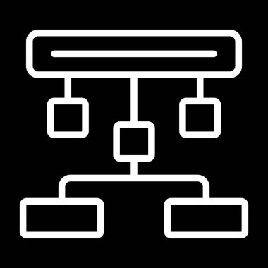 hiyerarşi. Web simgesi basit illüstrasyon 
