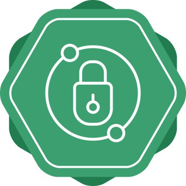 Web sitesi güvenlik kilidi ikon vektör çizimi 