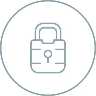 Kilit. Web simgesi basit illüstrasyon 