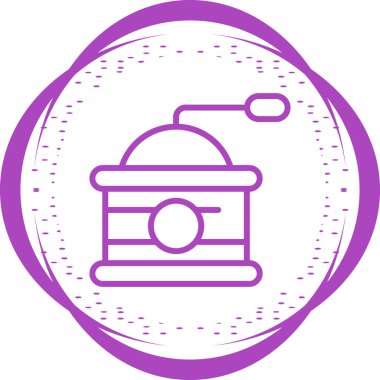 Kahve öğütücü web simgesi, basit vektör illüstrasyonu