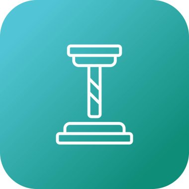 Sondaj makinesi logosu, üretim. Vektör illüstrasyonu