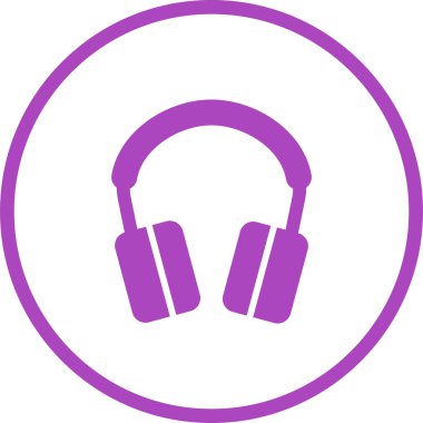 kulaklıklar web simgesi, vektör illüstrasyonu