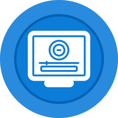 Masaüstü Bilgisayar Web simgesi vektör çizimi