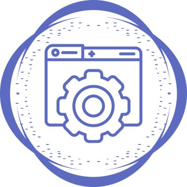 Simge, web düğmesi, basit vektör illüstrasyonu ayarlanıyor