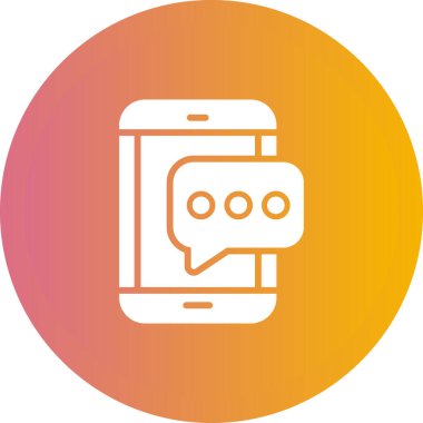 SMS iletisi simgesi, vektör çizim