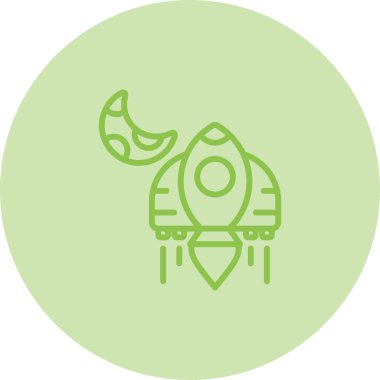 roket simgesi, vektör illüstrasyonu basit tasarım