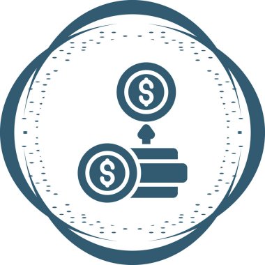 ROI (Yatırım Dönüşü) simgesi, vektör illüstrasyonu 