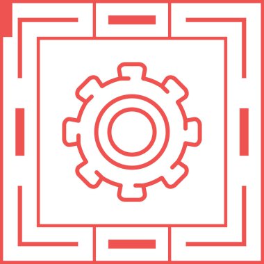 dişli web simge vektör çizim 