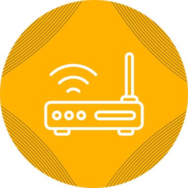 WiFi yönlendirici kutsal kişilerin resmi, vektör çizim     