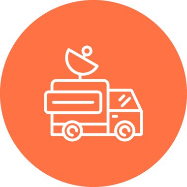 Kamyonet simgesi, vektör illüstrasyonu