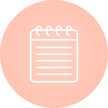 notepad simgesi, vektör illüstrasyonu basit tasarım