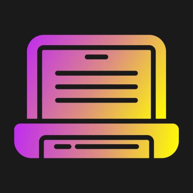 dizüstü bilgisayar simgesi, vektör illüstrasyonu 