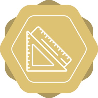 cetvel web simgesi basit illüstrasyon