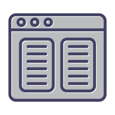 Tarayıcı simgesi. Web vektör illüstrasyonu