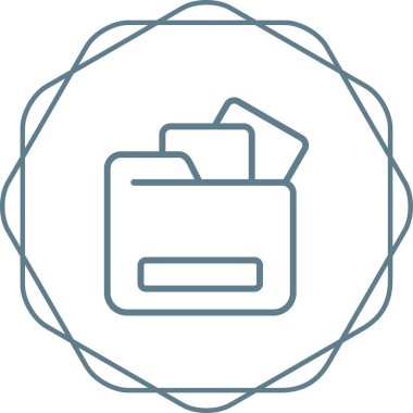 Belge Depolama, dizin simgesi, vektör illüstrasyonu