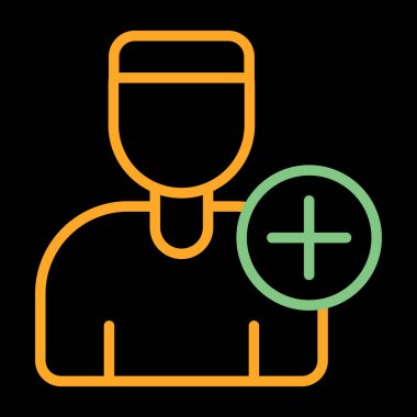 kullanıcı ekleme simgesi vektör illüstrasyonu 