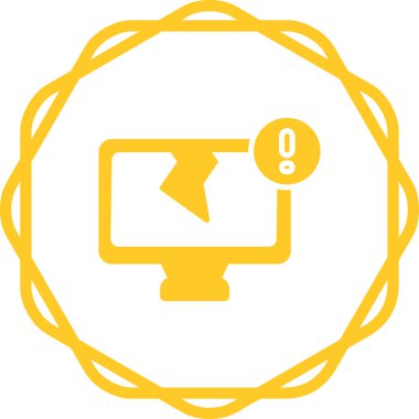 Bozuk Monitör. Web simgesi basit illüstrasyon