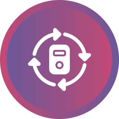 Modern Veri Merkezi Soğutma simgesinin vektör çizimi     