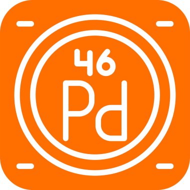 Periyodik tablonun kimyasal elementinin web illüstrasyonu