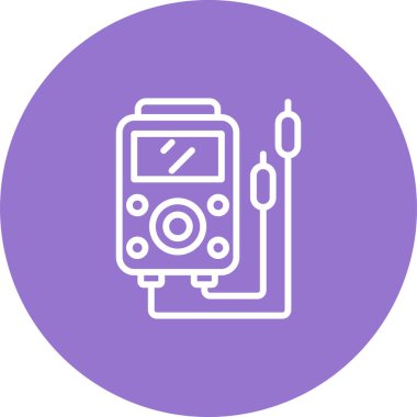 Çoklu metre web simgesi vektör illüstrasyonu