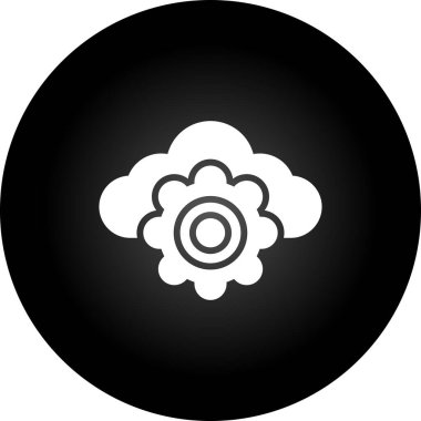 Bulut hesaplama simgesi vektör illüstrasyonu           