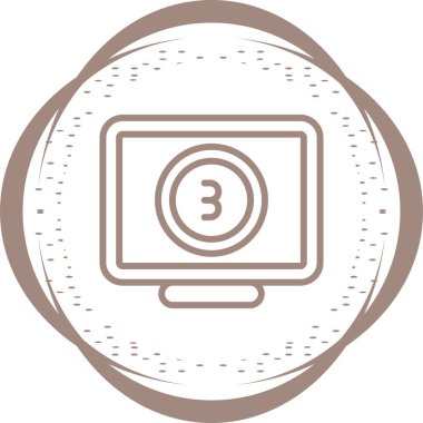 Geri sayım web simgesi vektör illüstrasyonu