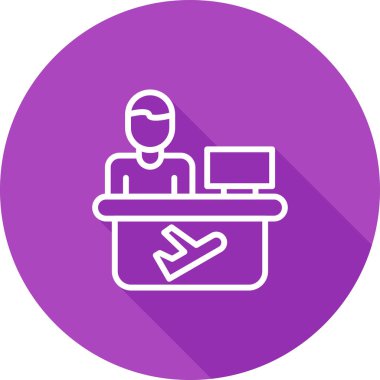 Seyahat Ajansı modern simgesinin vektör çizimi