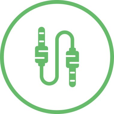 ses kablosu simgesi web illüstrasyonu